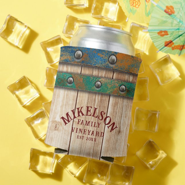 Personalisierter Name Weingarten Wohn-Eichhörnchen Dosenkühler (In Situ Sommer)