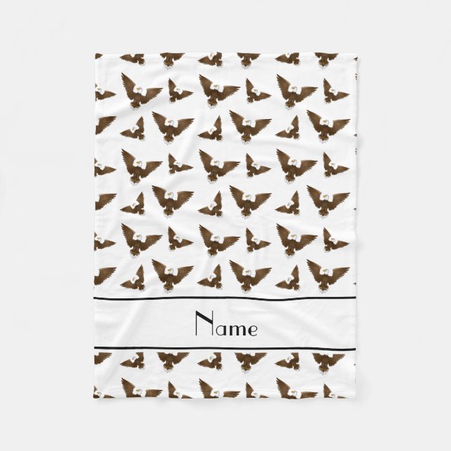 Personalisierter Name Weißadler Fleecedecke (Vorderseite)