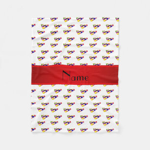 Personalisierter Name weiße Billardkugeln roter St Fleecedecke