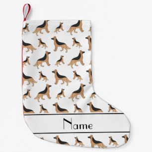 Personalisierter Name: Weiße Schäferhunde Kleiner Weihnachtsstrumpf