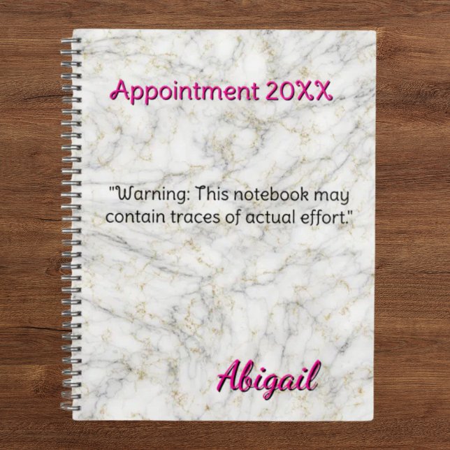 Personalisierter Name Weißer Goldmarmor Ernennung Planer (Von Creator hochgeladen)