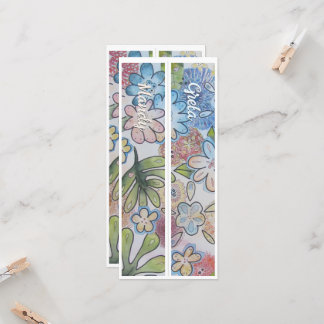 Personalisierter Name Whimsical Floral Zwei Leseze