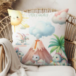 Personalisierter Name Whimsical Pastel Dinosaurier Kissen<br><div class="desc">Mit unserem Personalisierten Namen Boho Niedlich Dinosaurier Kissen, die perfekte Mischung aus Komfort und Charme für Ihren Wohnraum! Dieses köstliche Kopfkissen mit hübschen Abbildungen im böhmischen Stil besticht durch die kuschelige Welt der Dinosaurier. Unser Kissen mit weichen, hochwertigen Materialien verspricht Stil und Komfort. Ob Sie sich auf dem Sofa entspannen,...</div>
