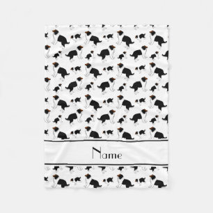 Personalisierter Name White Shetland Sheepdogs Fleecedecke