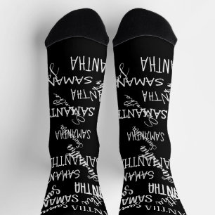 Personalisierter Name Wiederholen der Musterschrif Socken