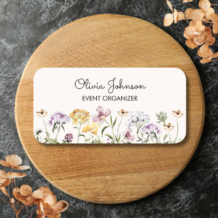 Personalisierter Name Wildblumengarten Floral Namensschild