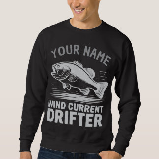 Personalisierter Name Windstrom-Drifter-Barsch-Fis Sweatshirt
