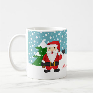 Personalisierter Name Winter Weihnachtsmann Weihna Tasse