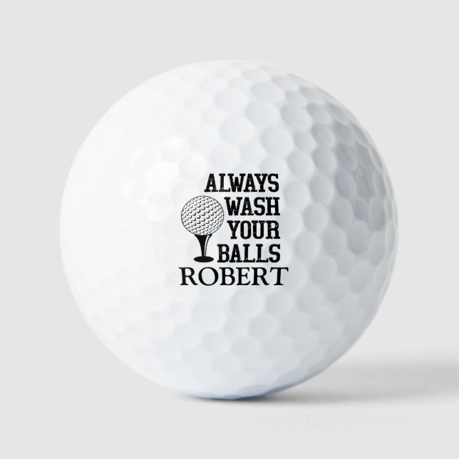 Personalisierter Name wischt immer die Bälle aus (Vorderseite)