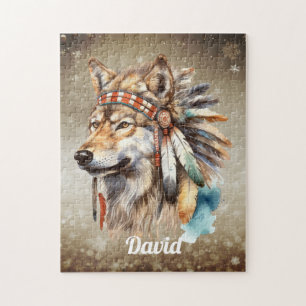 Personalisierter Name Wolf  Puzzle
