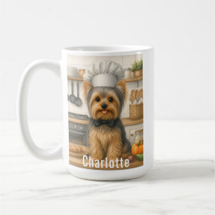 Personalisierter Name Yorkshire Terrier Hund Koch Kaffeetasse