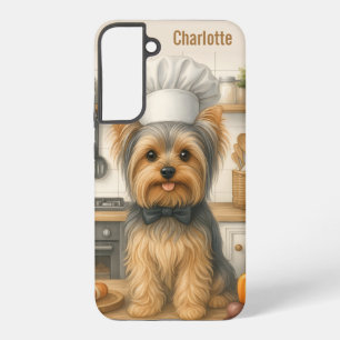 Personalisierter Name Yorkshire Terrier Hund Koch Samsung Galaxy Hülle
