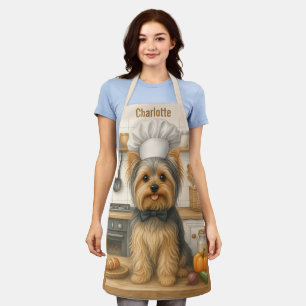 Personalisierter Name Yorkshire Terrier Hund Koch Schürze