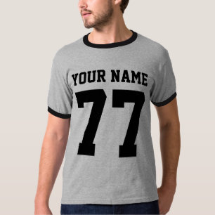 Personalisierter Name + Zahl trägt Jersey-T - T-Shirt