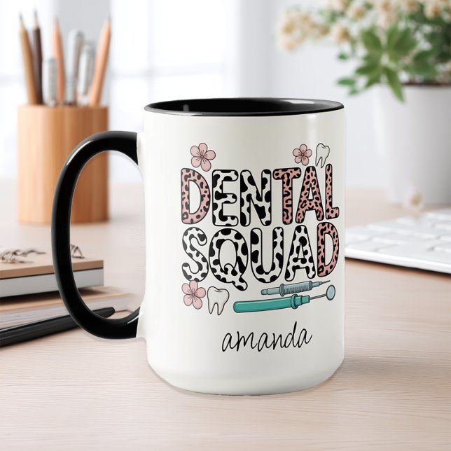 Personalisierter Name Zahnscheibe Tasse (Personalized Dental Themed Coffee Mug)