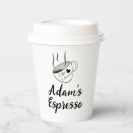 Personalisierter Name & Zitat, Kaffeespezialitäten Pappbecher