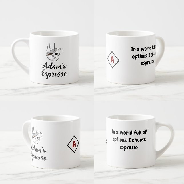 Personalisierter Name Zitat, kleiner Kaffee Espres Espressotasse (Custom name and quote cups
)