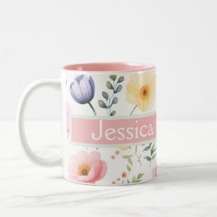 Personalisierter Name Zweifarbige Tasse