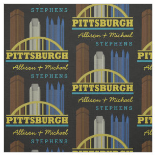 Personalisierter Namen-Pittsburgh Pennsylvania Stoff
