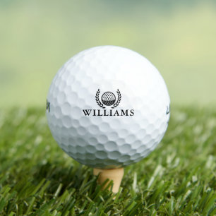 Personalisierter Namens-Monogramm-Kranz Golfball