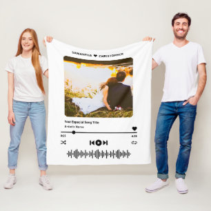 Personalisierter Namens-Special-Song-Musik-Player- Fleecedecke