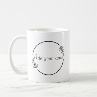 Personalisierter Namensbecher – Minimalistisches B Kaffeetasse