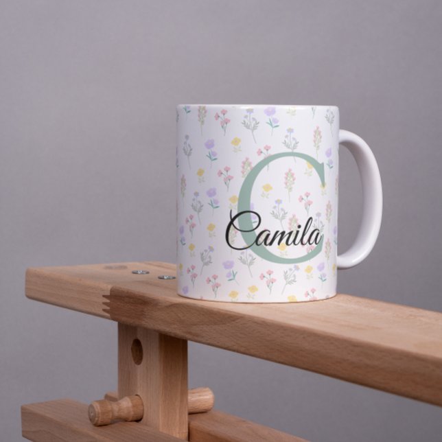 Personalisierter Namensbecher mit Initiale Zweifarbige Tasse (Von Creator hochgeladen)