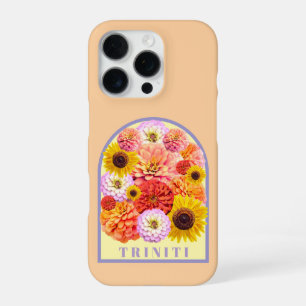 Personalisierter Namensbogen Floral iPhone 16 Pro Hülle