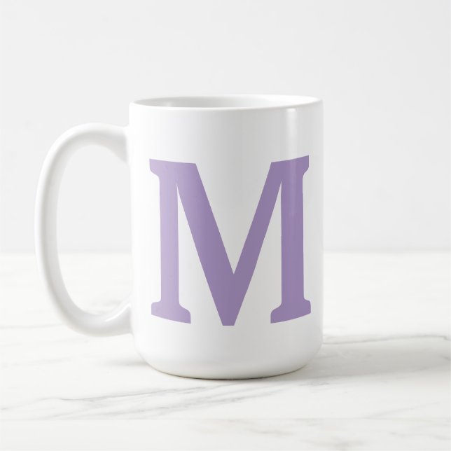 Personalisierter Namensinitiale Stylisch Modern Mi Kaffeetasse (Links)