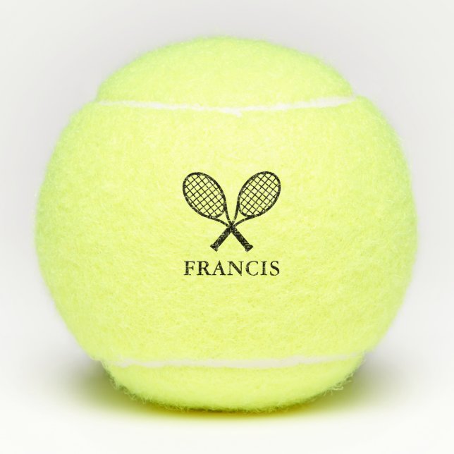 Personalisierter Namensmonogramm Tennisbälle (Vorderseite)