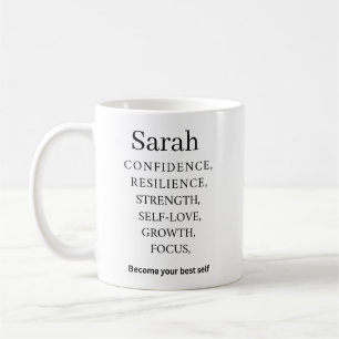 Personalisierter Namensmotivationsbecher  Kaffeetasse