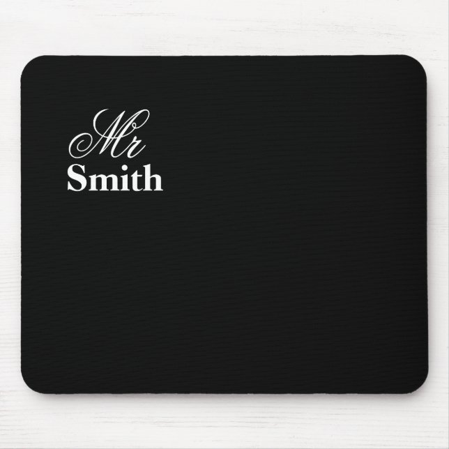 Personalisierter Namensmr black Mousepad (Vorne)