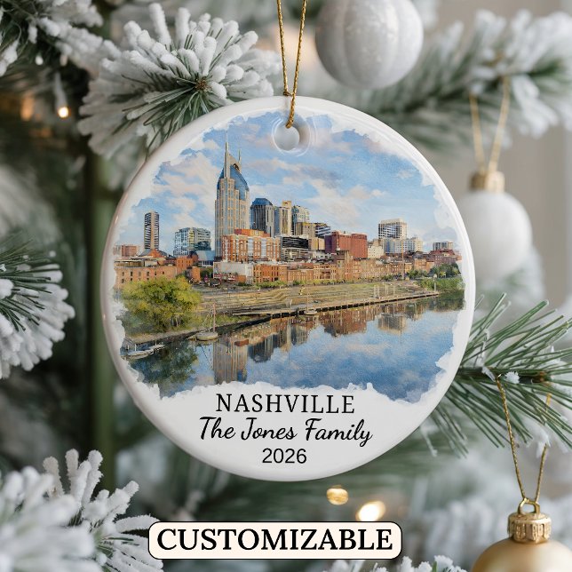 Personalisierter Nashville-Schmuck, Benutzerdefini Keramik Ornament (Von Creator hochgeladen)