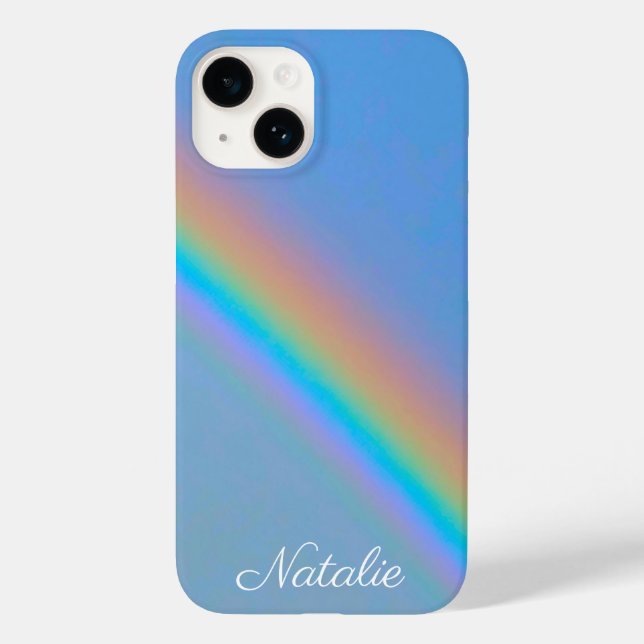 Personalisierter natürlicher Regenbogen Case-Mate iPhone Hülle (Rückseite)