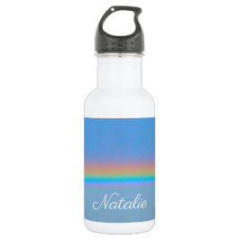 Personalisierter natürlicher Regenbogen Edelstahlflasche
