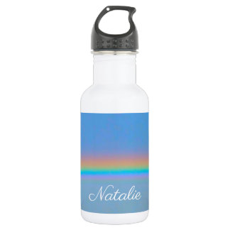 Personalisierter natürlicher Regenbogen Edelstahlflasche