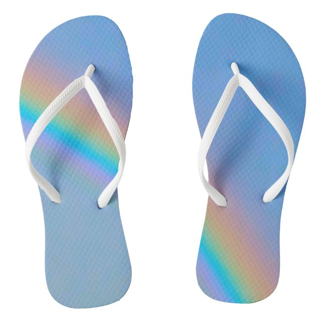 Personalisierter natürlicher Regenbogen Flip Flops (Fußbett)