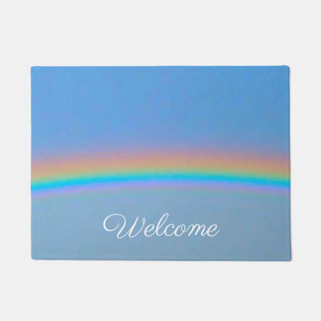 Personalisierter natürlicher Regenbogen Fußmatte (Vorderseite)