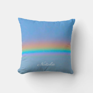 Personalisierter natürlicher Regenbogen Kissen