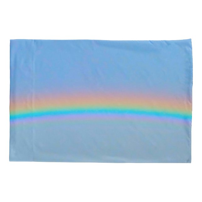 Personalisierter natürlicher Regenbogen Kissenbezug (Rückseite)