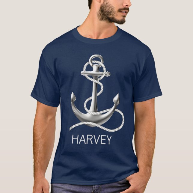 Personalisierter nautischer T - Shirt (Vorderseite)