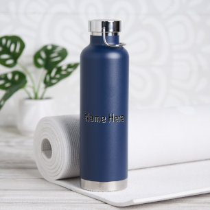 Personalisierter Navy Eleganter Look Büro Student  Trinkflasche