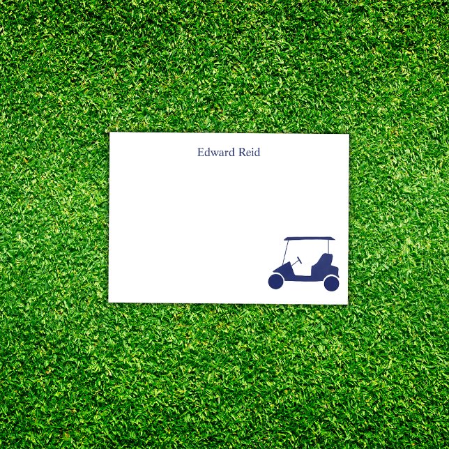 Personalisierter navyblauer Golfwagen Post-it Klebezettel (Von Creator hochgeladen)