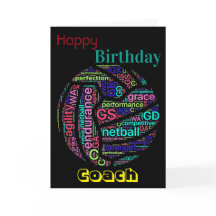 Personalisierter Netball-Coach Geburtstag