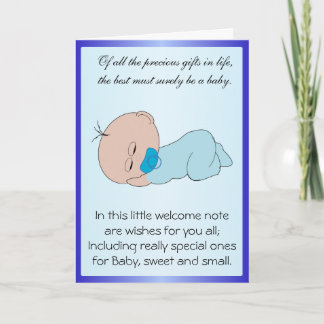 Personalisierter neuer Geborener Baby Boy Karte
