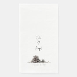 Personalisierter neutraler Kiefernkiefer Serviette