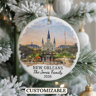 Personalisierter New Orleans-Schmuck Custom Louisi Keramik Ornament