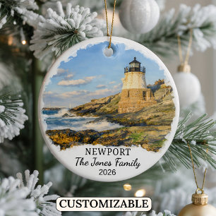 Personalisierter Newport-Schmuck, Maßgeschneidert Keramik Ornament