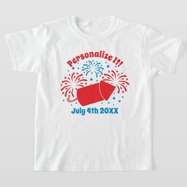 PERSONALISIERTER Niedlicher 4. Juli T - Shirt (Ablage )