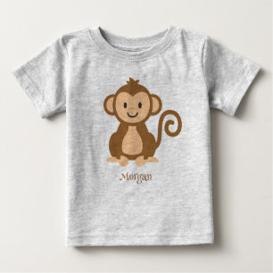 Personalisierter Niedlicher Affe-Baby-T - Shirt